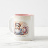  Teacup Yorkie Coffee Lover ツートーンマグカップ (正面左)