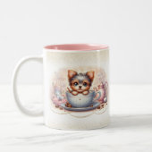  Teacup Yorkie Coffee Lover ツートーンマグカップ (左)