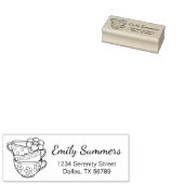 Teacupsアドレスのスタック ラバースタンプ (押印)