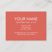 Teacups名刺 – ヴィンテージティーカップパーティー 名刺 (裏面)