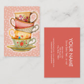 Teacups名刺 – ヴィンテージティーカップパーティー 名刺 (正面/裏面)