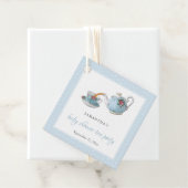 Teacups赤エレガントちゃんシャワー茶会お気に入りラベル フェイバータグ (インサイチュ)