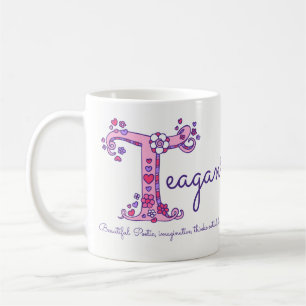 Teaganの手紙Tの一流の意味落書きの芸術のマグ コーヒーマグカップ