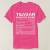Teagan Nutrition FactsTeagan Name Birthday  Tシャツ (デザイン正面)