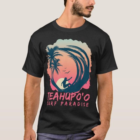 Teahupoo-Tahiti-Surf-Paradise-T-shirt Tシャツ (正面)