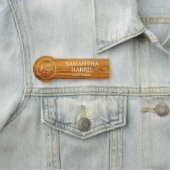 Teak Wood Image Logo White Text 名札 (インサイチュ)