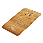 Teak Wood Look Important Phone Numbers マグネット (左側)