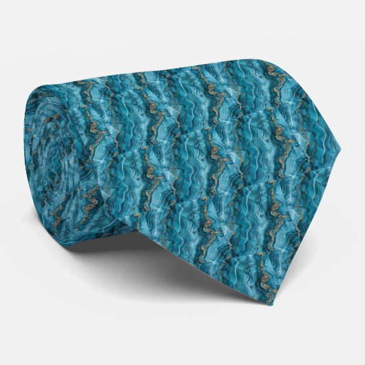 Teal Agate Neck Tie ネクタイ (ロール)
