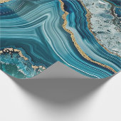 Teal Agate Wrapping Paper ラッピングペーパー (角)