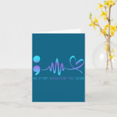 Teal & Purple Semicolon Suicide Prevention Awa カード (黄色い花)