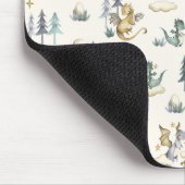 Teal and Gold Dragons Mouse Pad マウスパッド (コーナー)