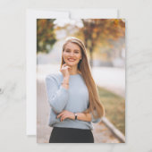 Teal and Gold Floral RN Graduation Invitation | Nu 招待状 (裏面)