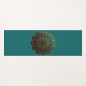 Teal and Gold Mandala ヨガマット (正面(横))