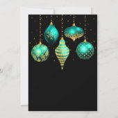 Teal and Gold Ornament Exchange Party 招待状 (裏面)