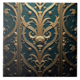 Teal and Gold Tapestry タイル
