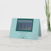 Teal and Indigo Shimmer Greeting Card カード (裏面)