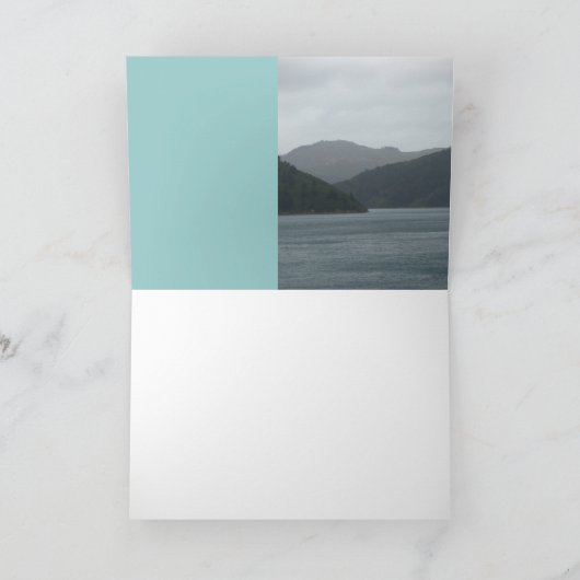 Teal and Indigo Shimmer Greeting Card カード (内部)