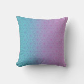 Teal and lavender throw pillow クッション (正面)