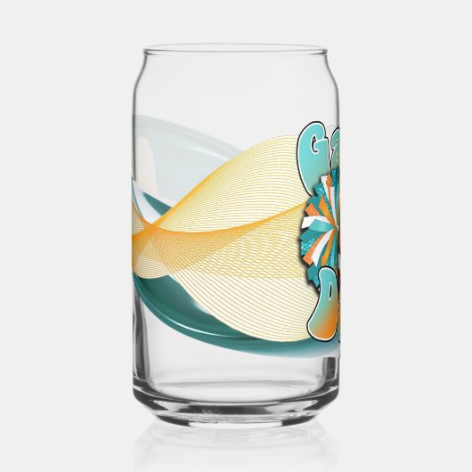 Teal and Orange Game day ガラス缶 (正面)