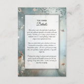 Teal and Peach Enchanted Forest Wedding エンクロージャーカード (正面)