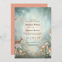 Teal and Peach Enchanted Forest Wedding