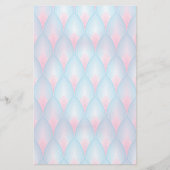 Teal And Pink Petal Pattern 便箋 (正面)