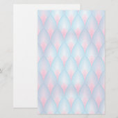 Teal And Pink Petal Pattern 便箋 (正面/裏面)