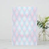 Teal And Pink Petal Pattern 便箋 (スタンド正面)