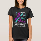 Teal And Purple Ribbon Suicide Prevention Awarenes Tシャツ (正面)