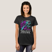 Teal And Purple Ribbon Suicide Prevention Awarenes Tシャツ (正面フル)