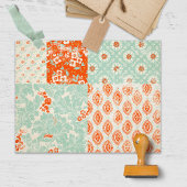 Teal and Red Patchwork Junk Journal Scrapbook