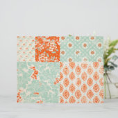 Teal and Red Patchwork Junk Journal Scrapbook (スタンド正面)