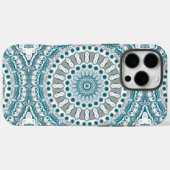 Teal and Tan Modern Mandala Design Case-Mate iPhoneケース (裏面 (横))