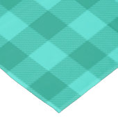 Teal And Turquoise Gingham Plaid Design  テーブルクロス (アングル)