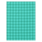 Teal And Turquoise Gingham Plaid Design  テーブルクロス (正面)