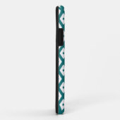 Teal and white diamond pattern Case-Mate iPhoneケース (裏面/右)
