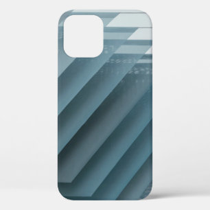 Teal and white digital wallpaper iPhone 12ケース