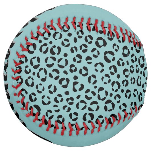 Teal Animal Print (personalize) ソフトボール (正面左)