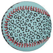 Teal Animal Print (personalize) ソフトボール (正面左)