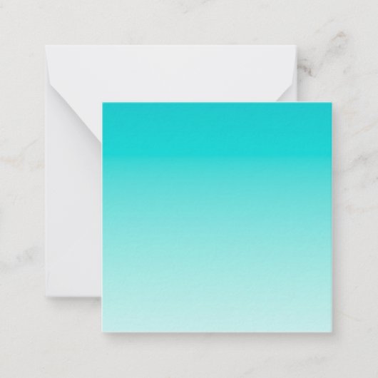 Teal aqua gradient ノートカード (正面)