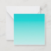Teal aqua gradient ノートカード (裏面)