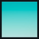 Teal aqua gradient ポスター<br><div class="desc">Light aqua blue and teal gradient background.</div>