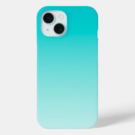 Teal aqua gradient iPhone 15ケース
