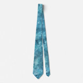 Teal Aqua Ombre Tie dye ネクタイ (正面)