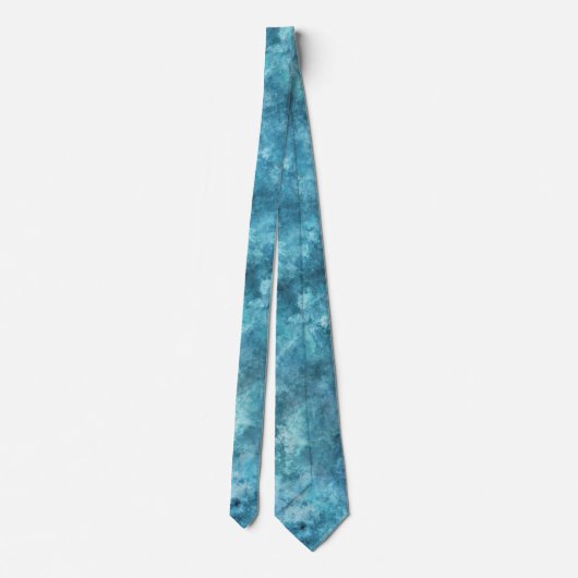 Teal Aqua Ombre Tie dye ネクタイ (裏面)