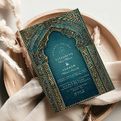 Teal Archway Islamic Wedding 招待状