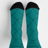 Teal Art Deco Design Socks ソックス (上部)