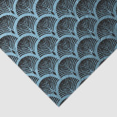 teal art deco fan pattern,teal,art deco,metallic,f 薄葉紙 (詳細)