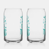 Teal "Be Kind" Motivational Message ガラス缶 (左)