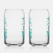 Teal "Be Kind" Motivational Message ガラス缶 (右)